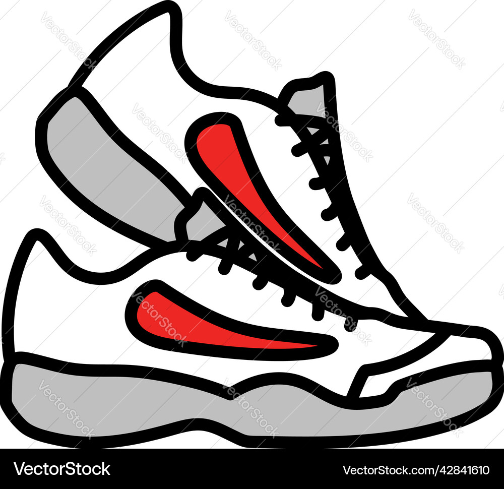 Icon of fitness sneakers vector image