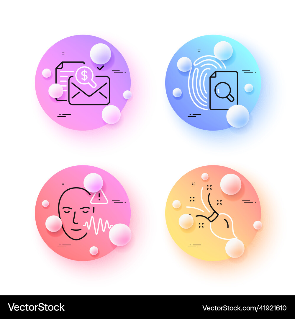 Inspect brush and voice wave minimal line icons Inspect brush and voice wave minimal line icons vector image