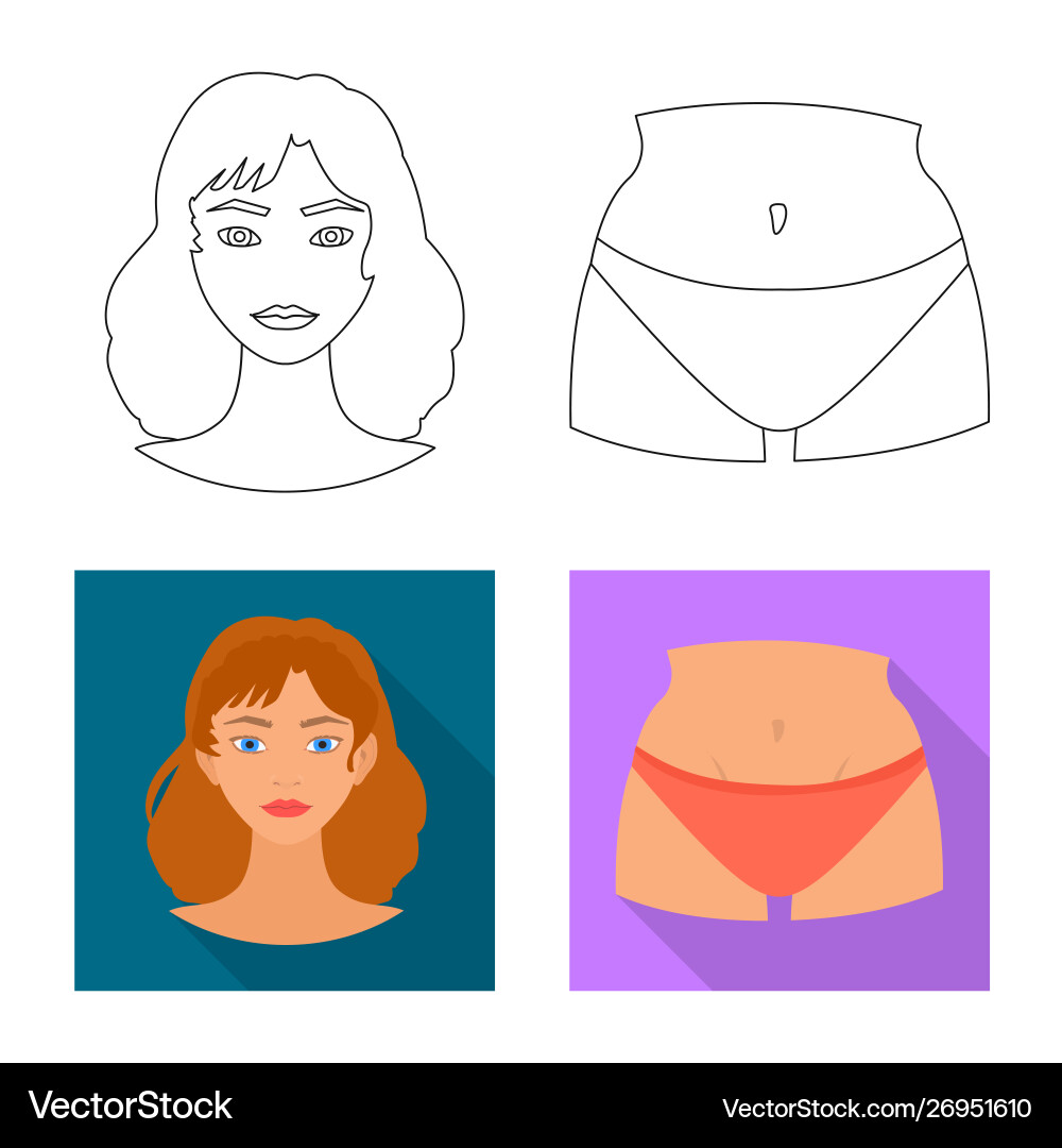Isolated object body and part icon set vector image