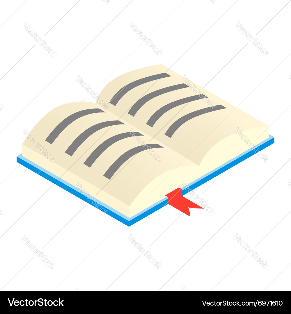 Isometric Open Textbook Icon vector image