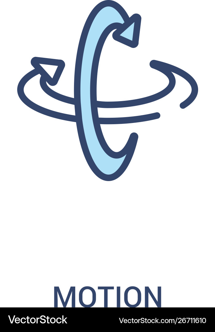 Motion concept 2 colored icon simple line element Motion concept 2 colored icon simple line element vector image
