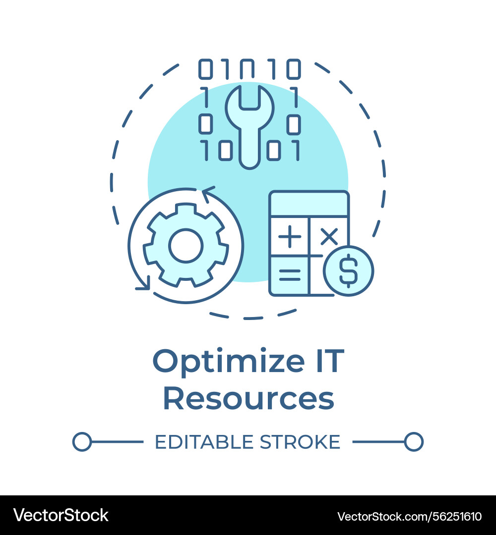 Optimize it resources soft blue concept icon vector image