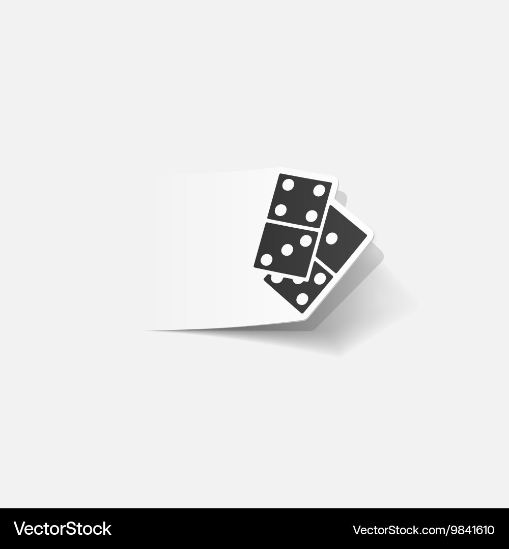 Realistic design element domino vector image