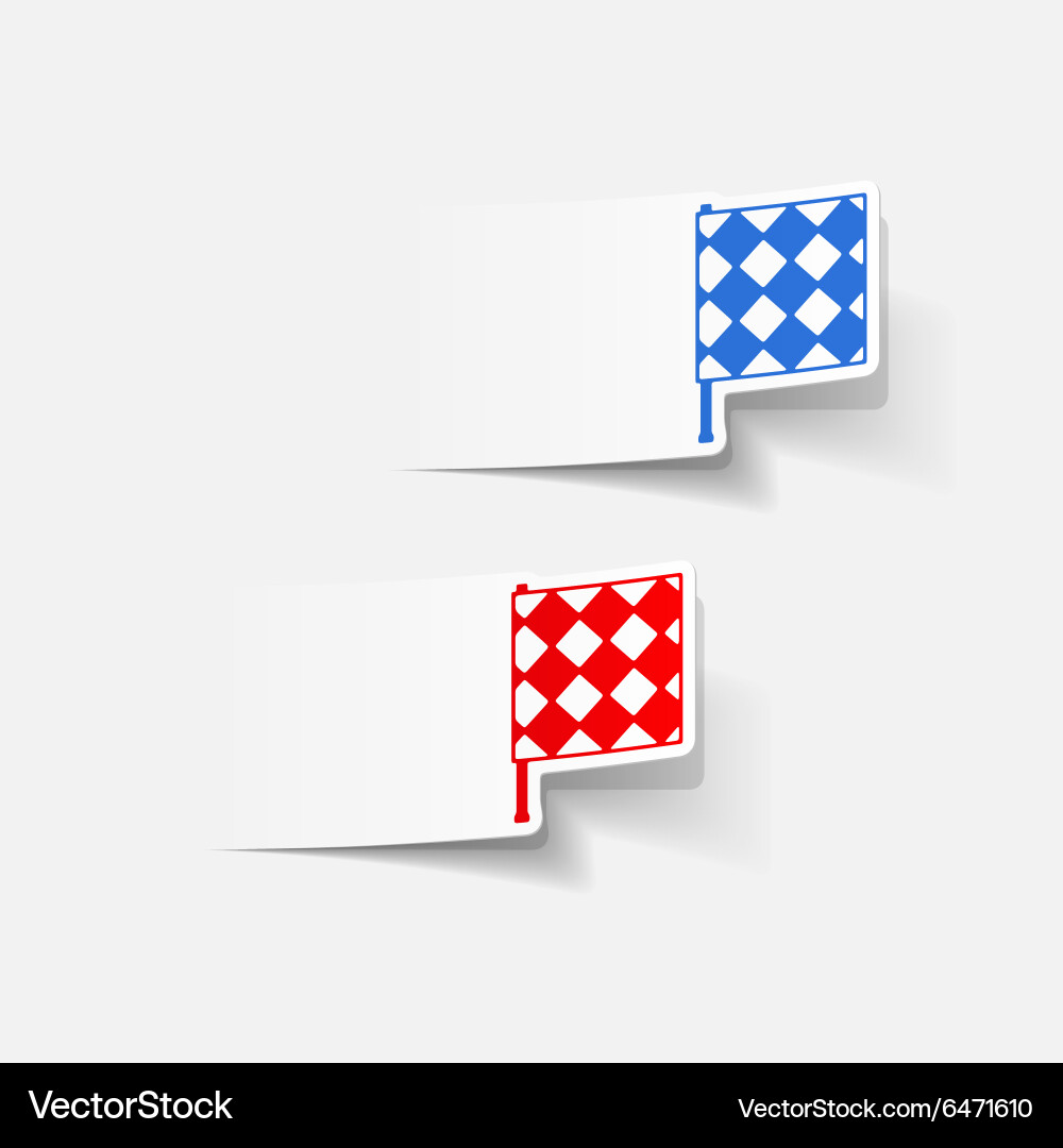 Realistic design element linesman flag Vector Image
