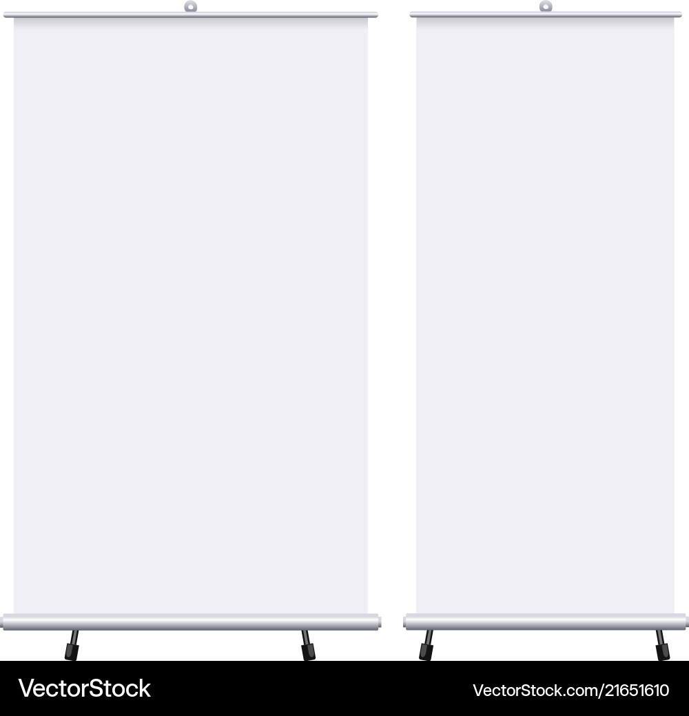 Roll Up Banners Set Royalty Free Vector Image - VectorStock