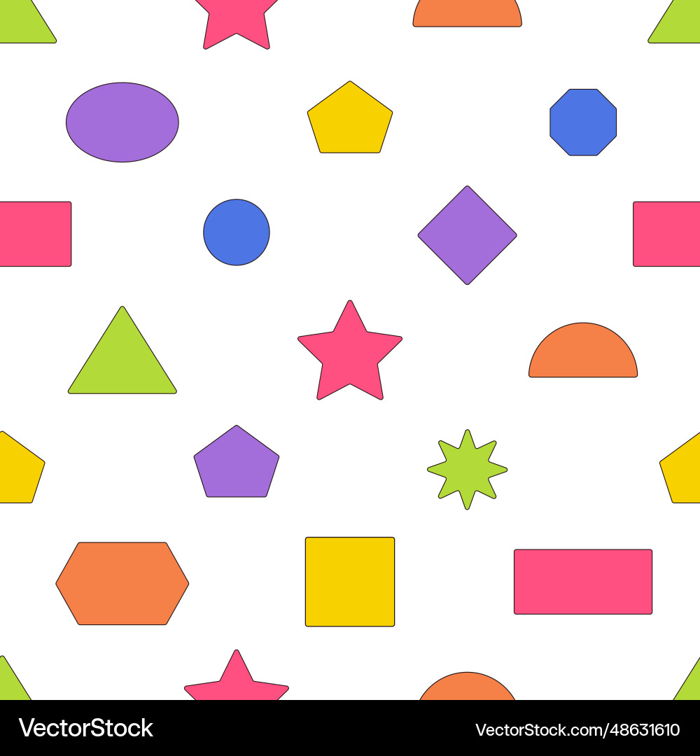 Seamless pattern with geometric figures repeated Seamless pattern with geometric figures repeated vector image