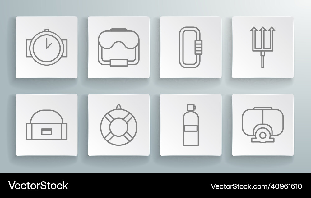 Set line case or box container for wobbler diving Set line case or box container for wobbler diving Vector Image