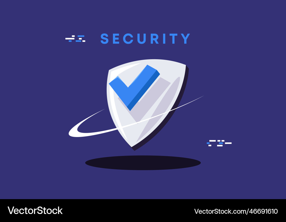 Shield with a check mark Shield with a check mark vector image