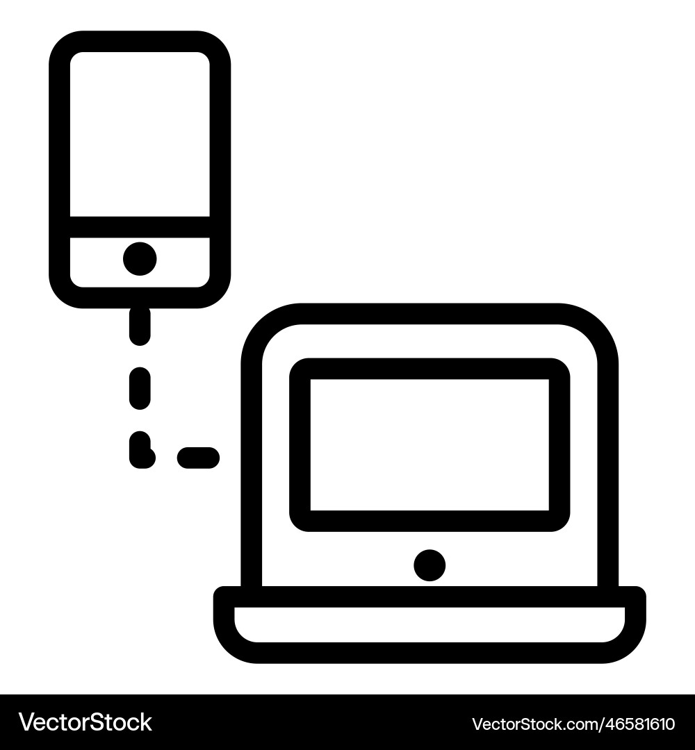 Synchronize line icon Vector Image