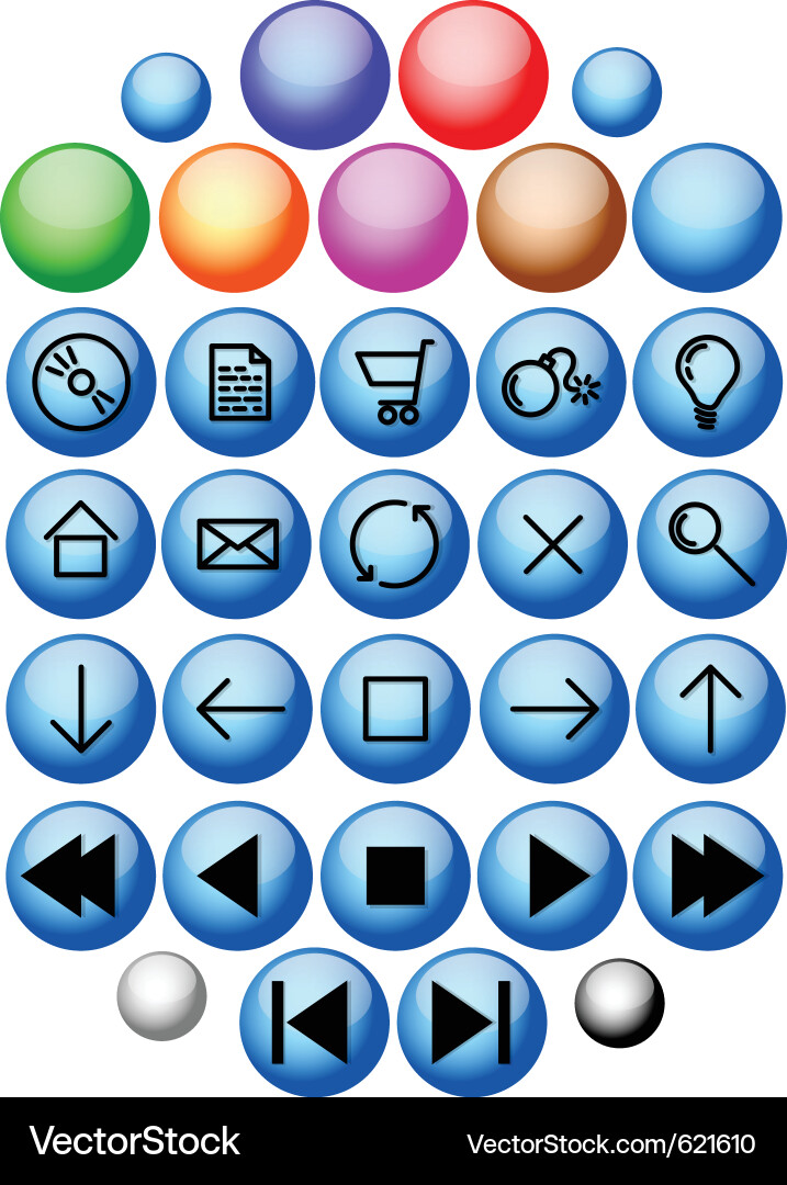 Webpage icons Vector Image