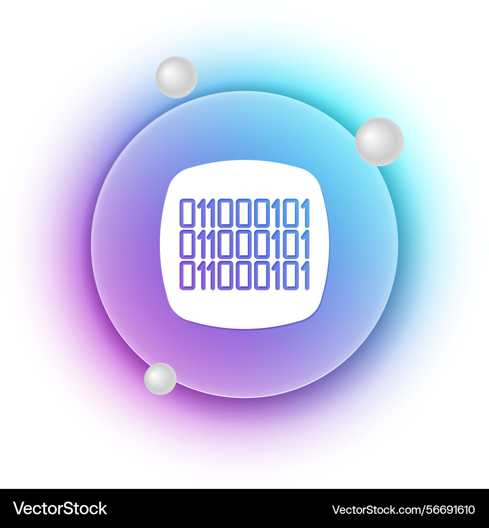 Weiße binäre Code-Symbol isoliert Weiße binäre Code-Symbol isoliert vektorbild