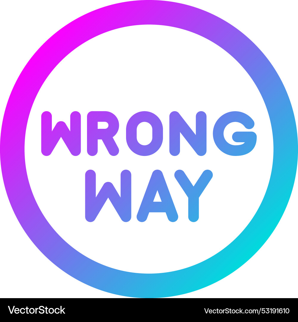 Wrong way icon design Vector Image
