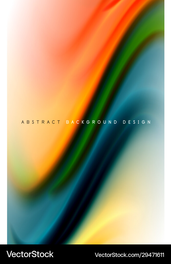 Abstract background - fluid color gradient waves Vector Image