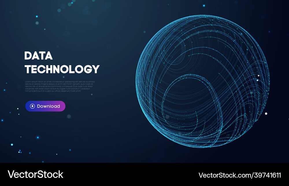 Big data technology abstract Big data technology abstract vector image