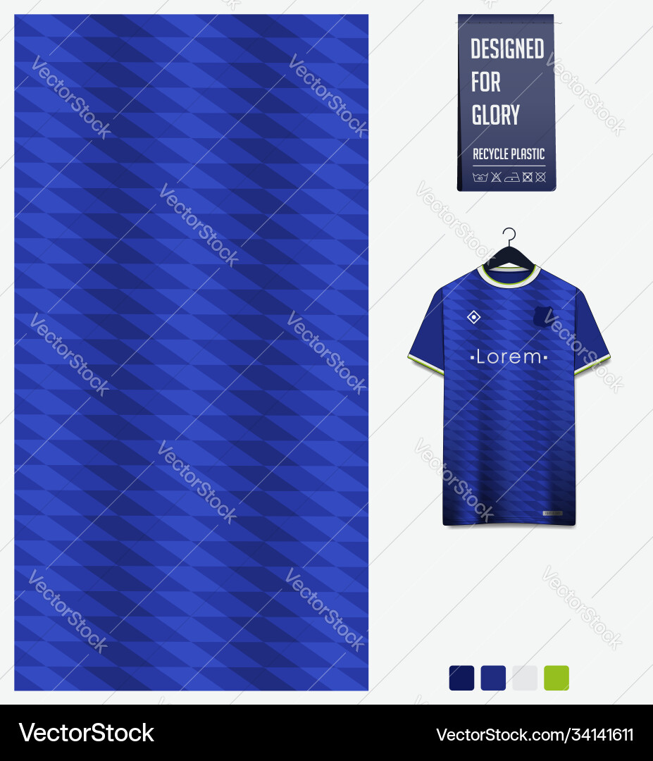 Blue geometry abstract background fabric pattern Vector Image