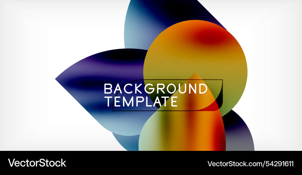 Bright circles with shadows abstract background Vector Image