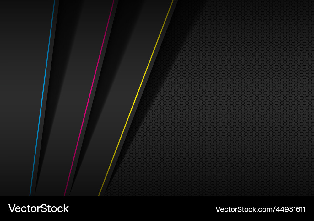 Cmyk Abstract Hexagon Pattern vector image