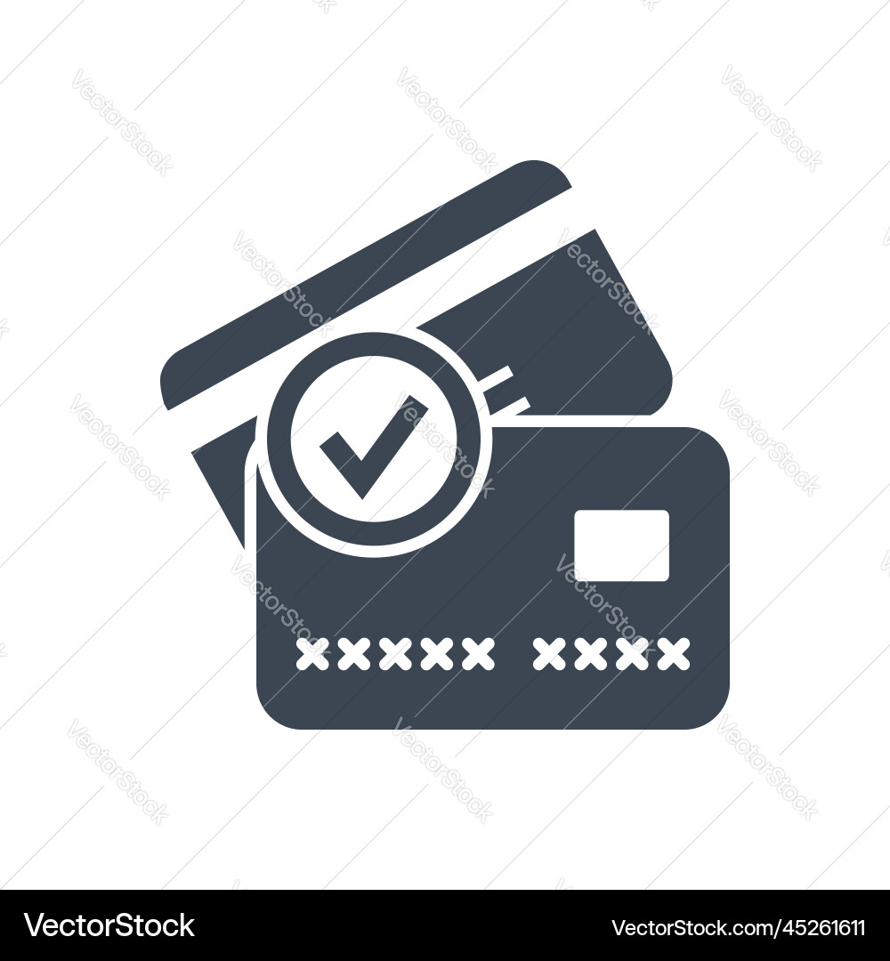 Credit card related glyph icon Credit card related glyph icon vector image