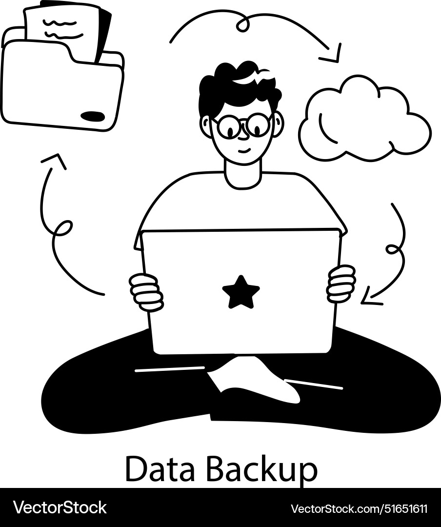 Data backup Vector Image