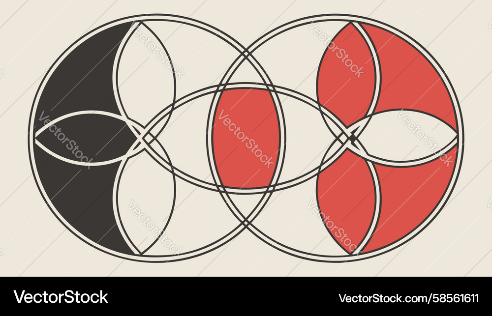 Dynamic Circular Connections Vector Image