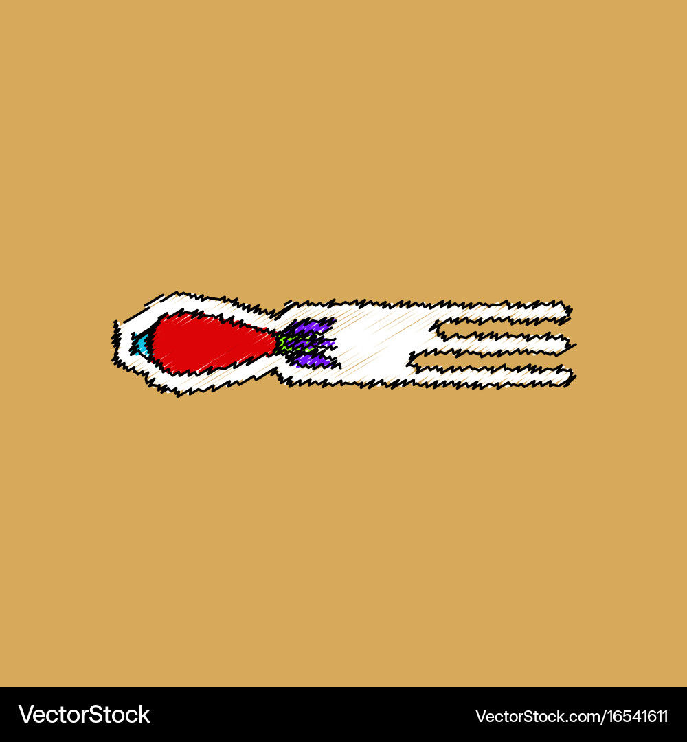 Flat shading style icon military shell with speed Vector Image