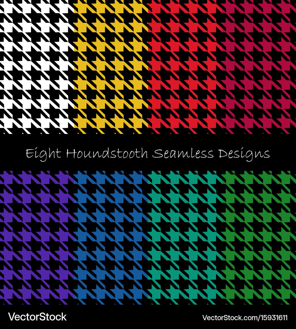 Houndstooth Pattern Collection Vector Image