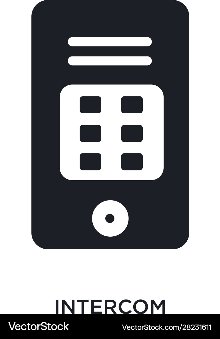 Intercom isolierte Icon einfaches Element von smart Intercom isolierte Icon einfaches Element von smart vektorbild