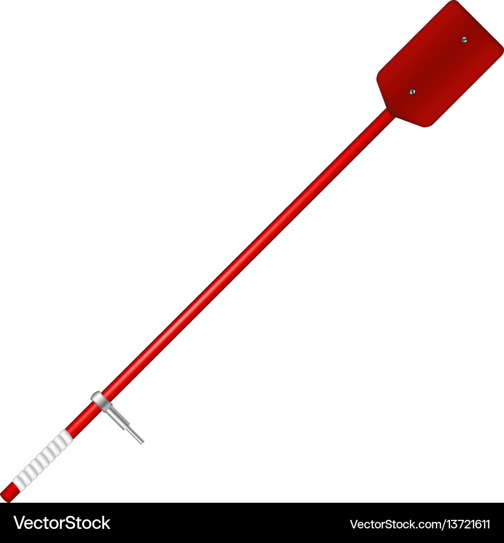 Old oar in red design vector image