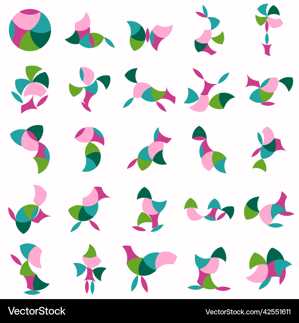 Set of tangram puzzle vietnamese game Set of tangram puzzle vietnamese game Vector Image