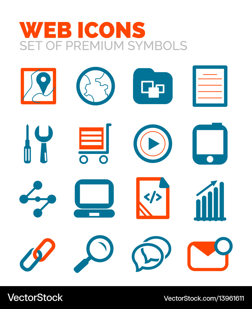 Set of web icons Vector Image