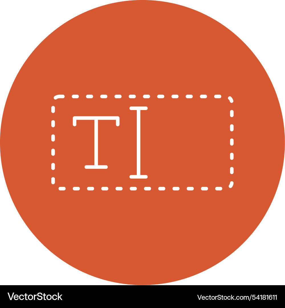 Text box line circle icon Vector Image