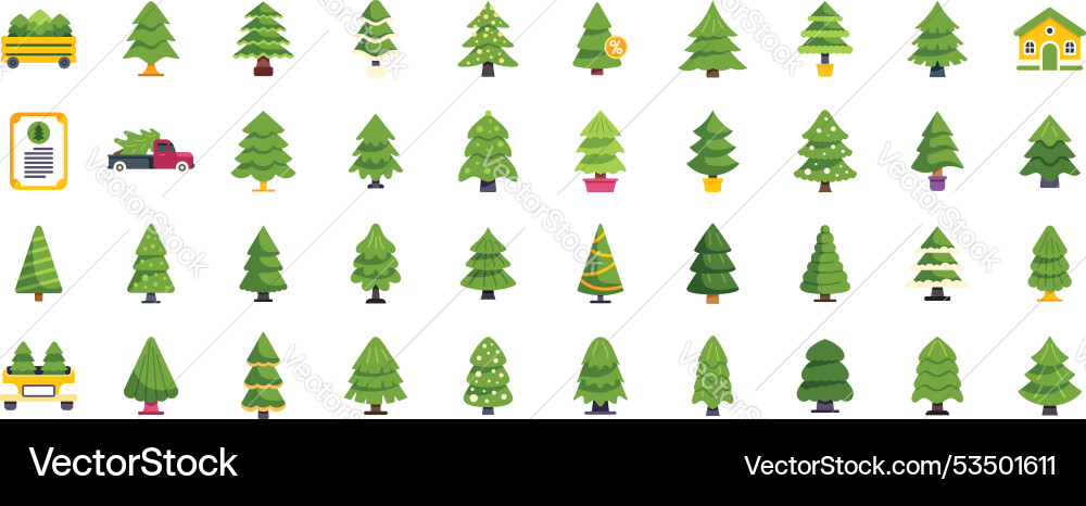 This set of icons features different types This set of icons features different types Vector Image