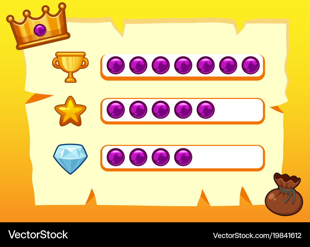Background template for computer game vector image