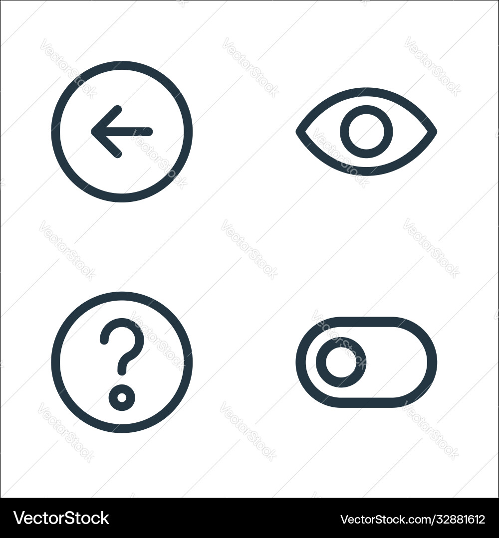 Benutzeroberfläche Linie Icons lineare eingestellte Qualität Benutzeroberfläche Linie Icons lineare eingestellte Qualität vektorbild