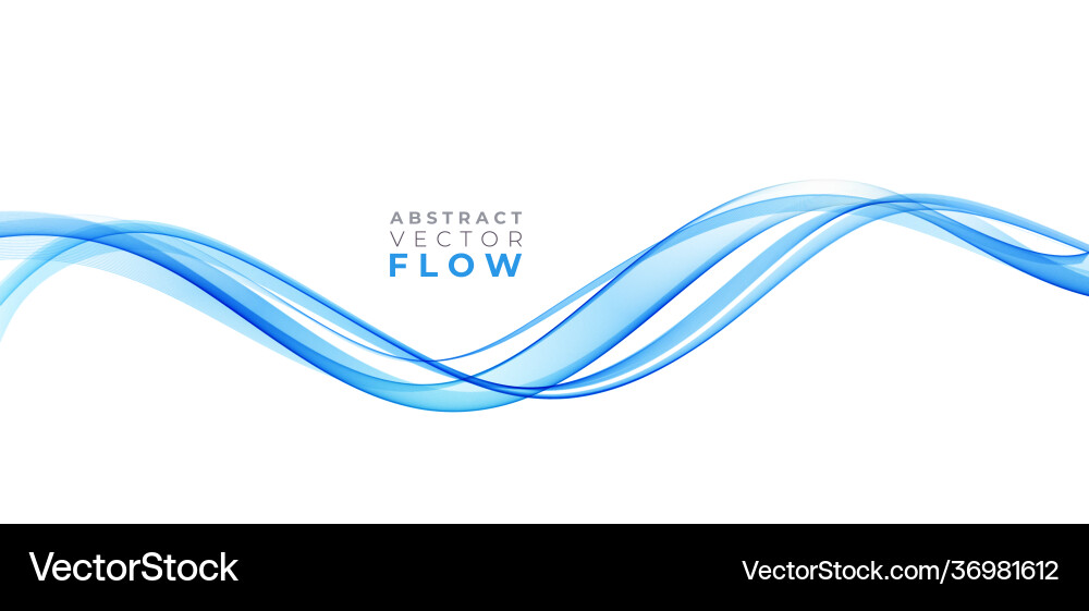 Blue color abstract wave design element Blue color abstract wave design element vector image