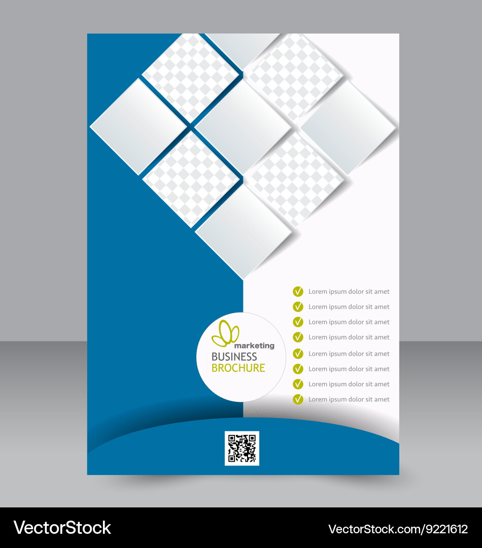 Brochure template business flyer Royalty Free Vector Image