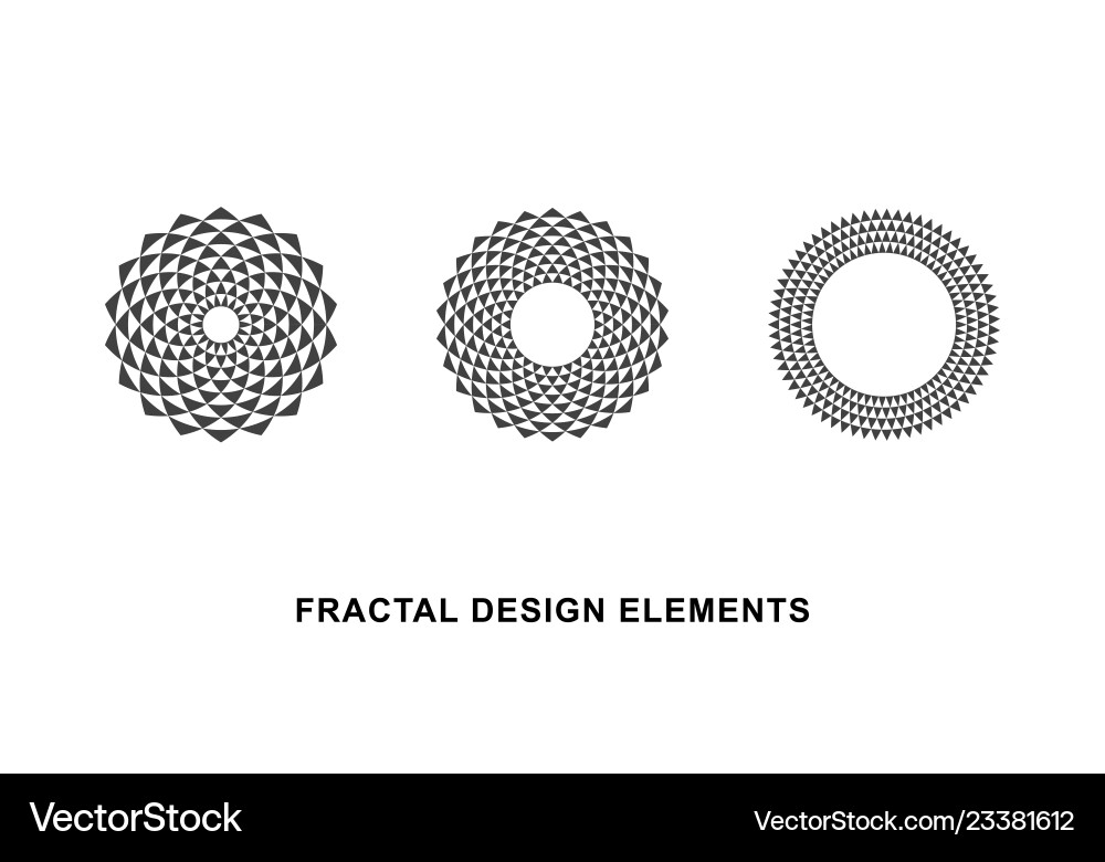 Circular Fractal Patterns vector image
