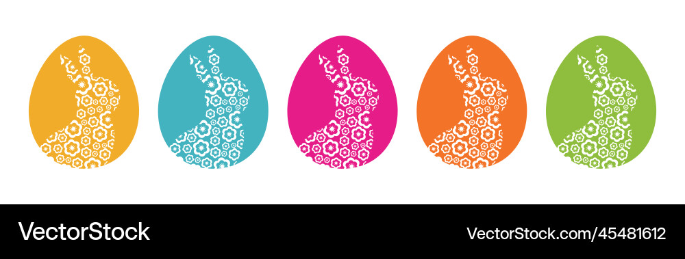 Colorful Easter Eggs Royalty Free Vector Image
