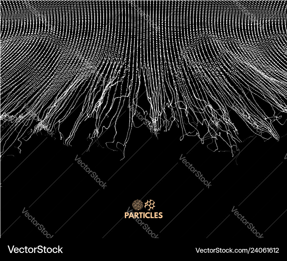 Dynamic Particle Flow - Sci-Fi Splash vector image