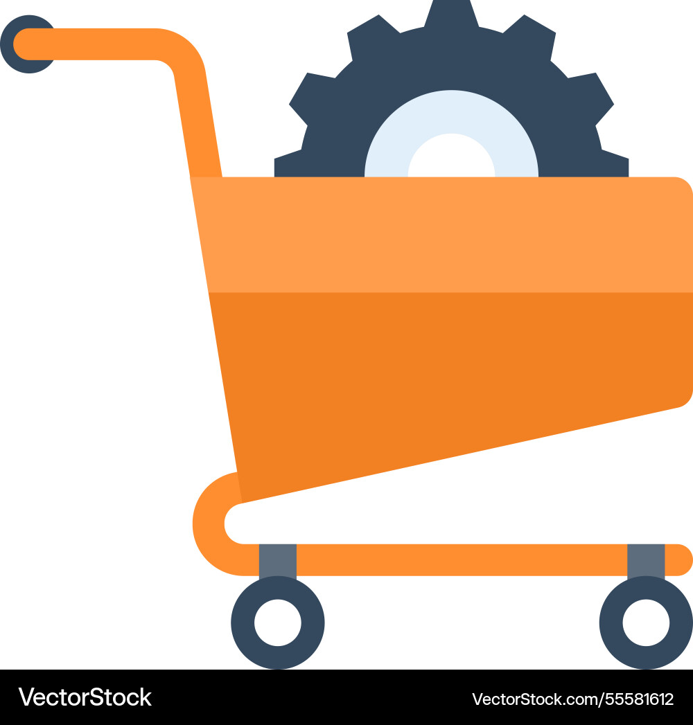E-commerce optimization flat web icon concept E-commerce optimization flat web icon concept vector image