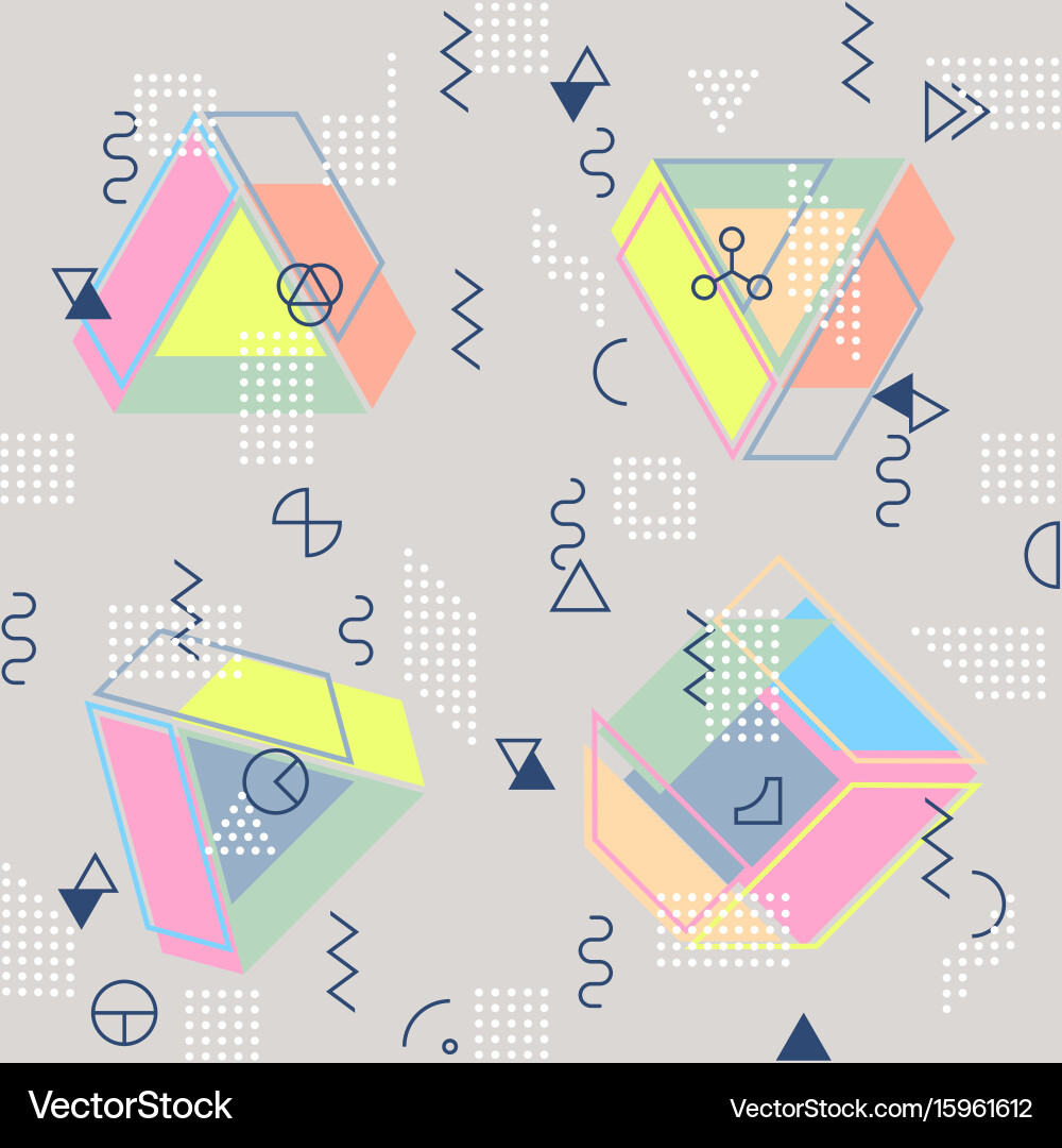 Geometric abstract seamless pattern simple motif Vector Image