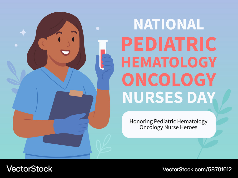 Honoring pediatric hematology oncology nurse – Royalty-Free Vector ...