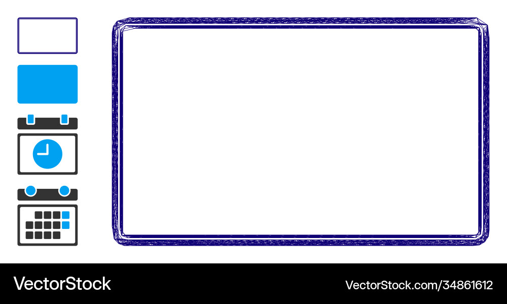 Linear double rounded rectangle frame mesh Linear double rounded rectangle frame mesh vector image