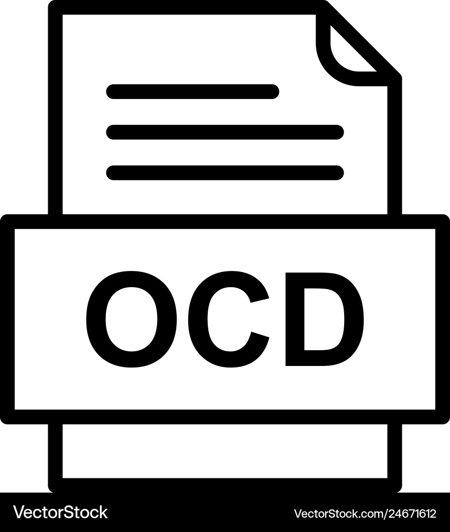 Ocd file document icon vector image