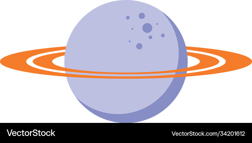 Saturn Planet Raum isolierte Ikone Saturn Planet Raum isolierte Ikone vektorbild