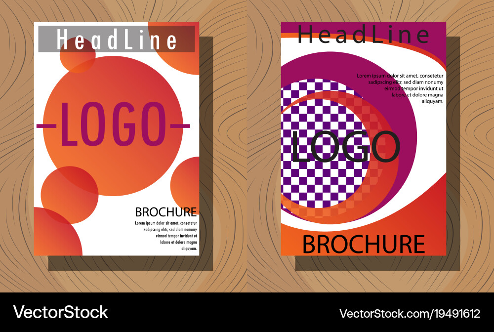 Set of layout background for art template Vector Image
