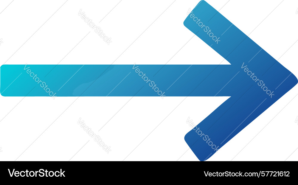Simple right arrow icon for navigation design vector image