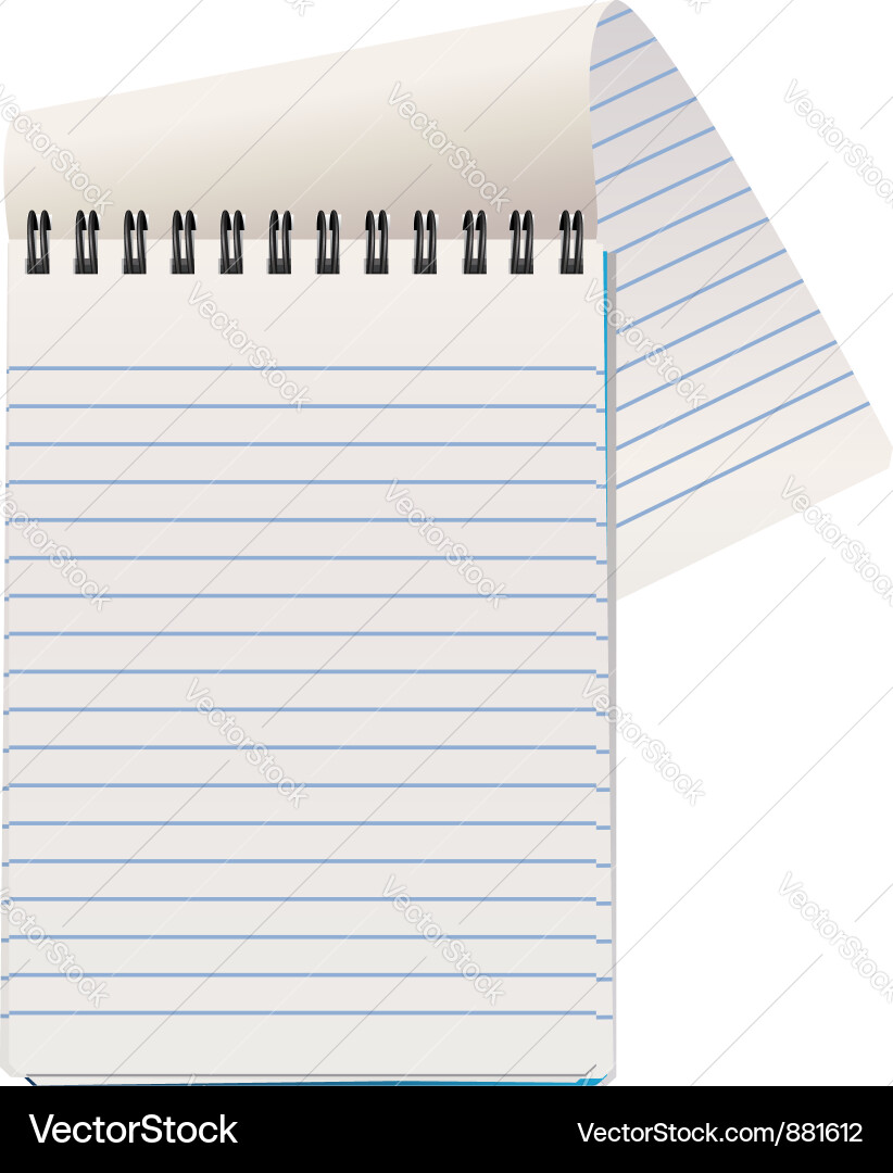 Stack of Lined Notepads vector image