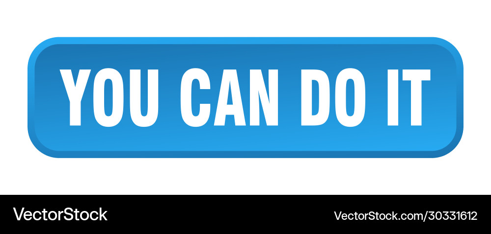 You can do it button square 3d push Vector Image