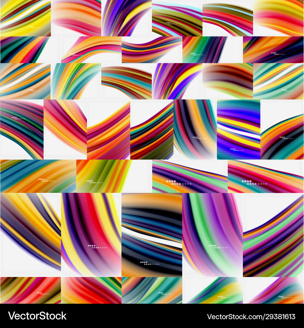Abstract Wave Color Lines vector image